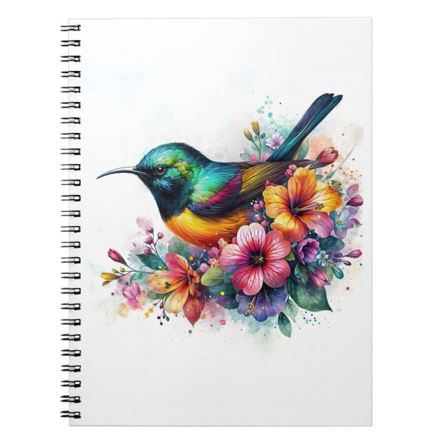 Caderno Espiral Arte Por Aquarela Verde (Frente)