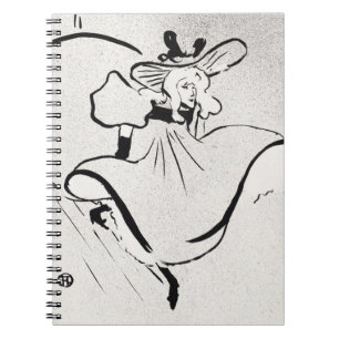 Caderno Espiral Arte Preto e Branco Jane Avril por Toulouse Lautre