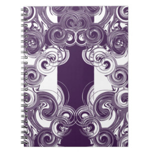 Caderno Espiral Arte roxa de rolamento de Digitas