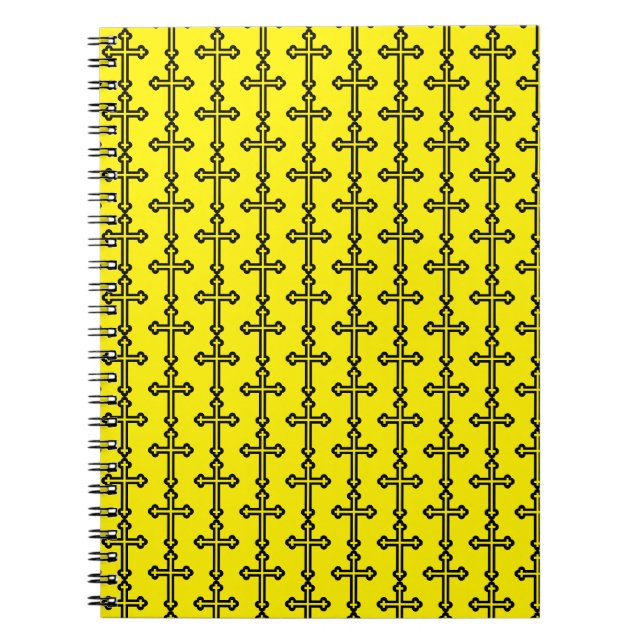 Caderno Espiral Arte Simbolista Cristã Moderna Minimalista de Cruz (Frente)