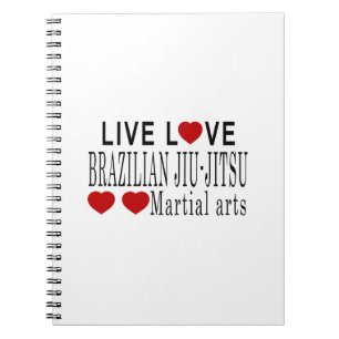 CADERNO ESPIRAL ARTES MARCIAIS BRASILEIRAS DO AMOR VIVO JIU-JITSU
