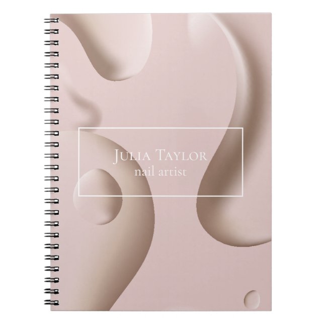 Caderno Espiral Artesanato Profissional Rosa Moderno (Frente)