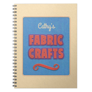 Caderno Espiral Artesanatos de Tecido personalizados