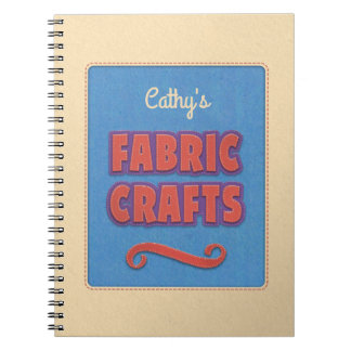 Caderno Espiral Artesanatos de Tecido personalizados