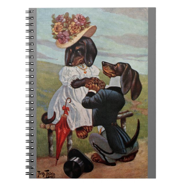 Caderno Espiral Arthur Thiele Dachshund Propondo Notebook Espiral (Frente)