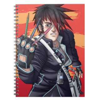 Caderno Espiral Artista de Manga do Anime