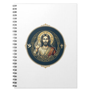 Caderno Espiral Artista Digital Jesus Camiseta de Arte para iPad I