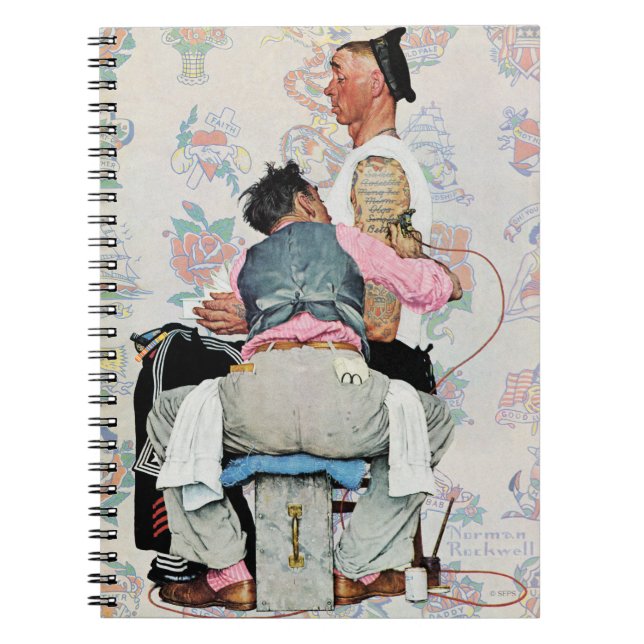 Caderno Espiral Artista do tatuagem (Frente)