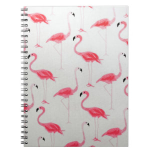 Caderno Espiral Artista Flamingo de Desenho de Flamingo Rosa