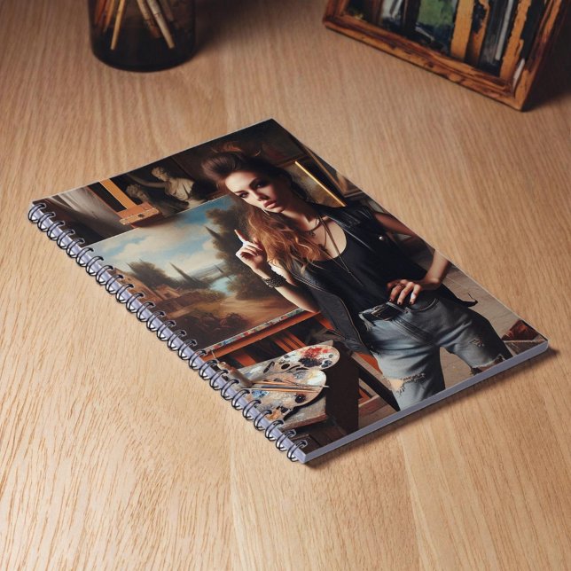 Caderno Espiral Artista Modern Rock and Roll (Criador carregado)