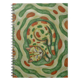 Caderno Espiral Artistic Calico Cat Camouflage Abstract Pattern