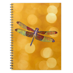 Caderno Espiral Artsy Dragonfly no notebook Dourado Light Diário