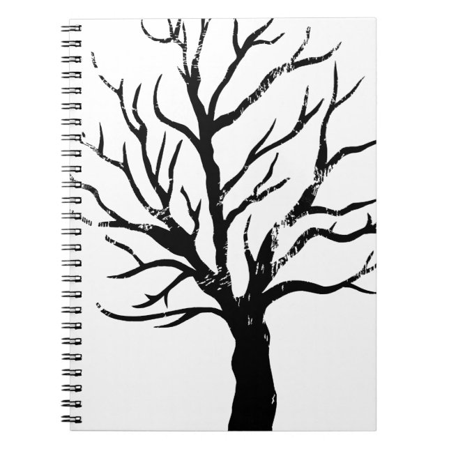 Caderno Espiral Árvore autóctone Lino Impressão (Frente)