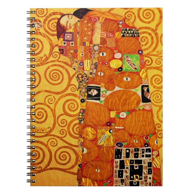 Caderno Espiral Árvore da vida Gustav Klimt Nouveau (Frente)