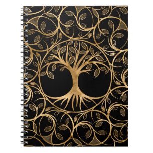 Caderno Espiral Árvore da vida - Moldura de Yggdrasil Mandala