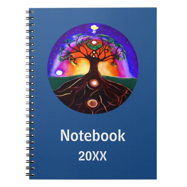 Caderno Espiral Árvore da vida personalizada (Frente)