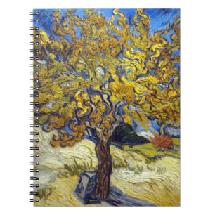 Caderno Espiral Árvore de Amora de Van Gogh Impressionismo Arte