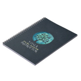 Caderno Espiral Árvore de Aquarela Elegante do Instrutor de Medita