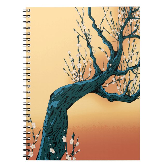 Caderno Espiral Árvore de Flores Chinesa (Frente)