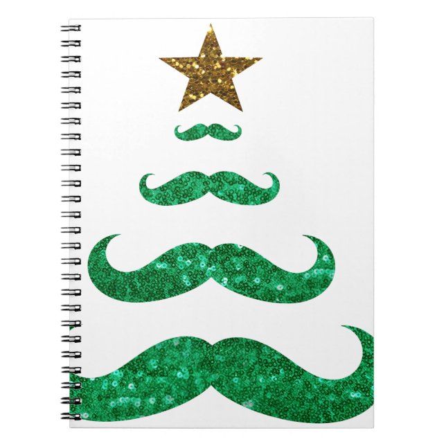 Caderno Espiral árvore de natal do bigode (Frente)