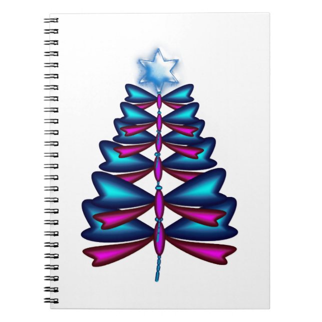 Caderno Espiral Árvore de Natal Dragonfly (Frente)
