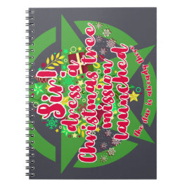 Caderno Espiral Árvore de Natal, missão, exército