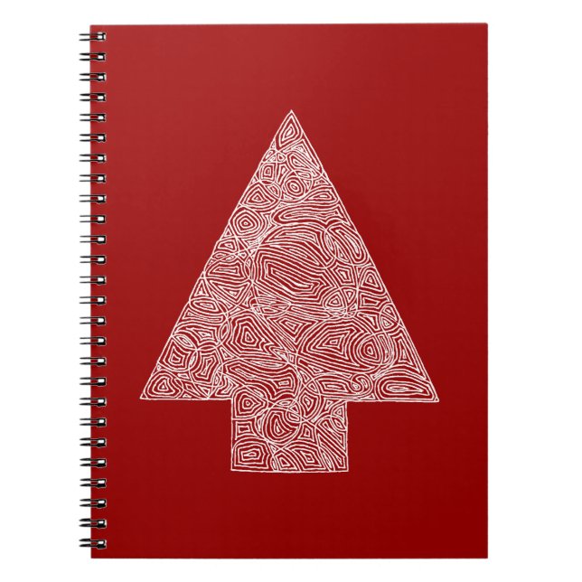 Caderno Espiral Árvore de Natal Moderna (Frente)