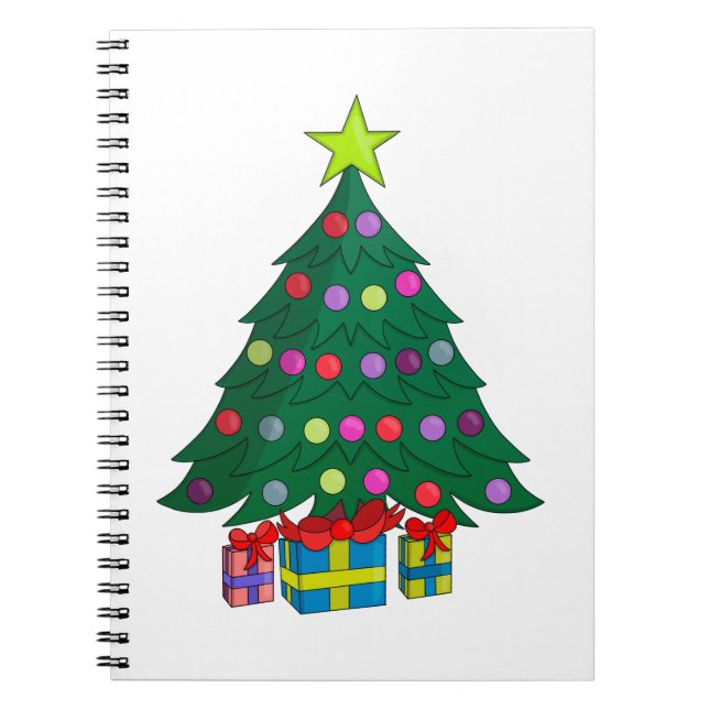 Caderno Espiral Árvore de Natal Sensível (Frente)