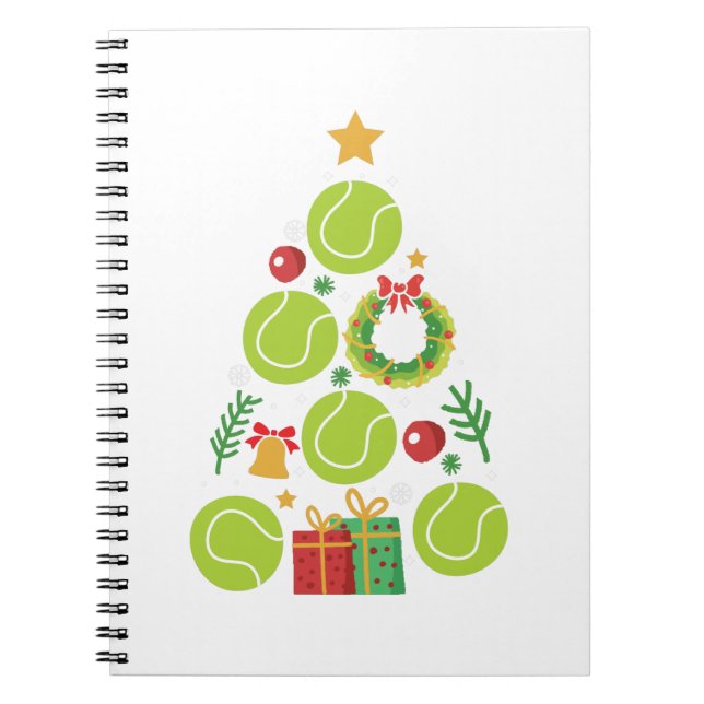 Caderno Espiral Árvore de Natal Tênis| Presente de Natal (Frente)