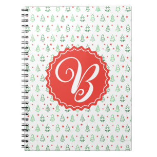 Caderno Espiral Árvore de Natal Vermelha e Verde
