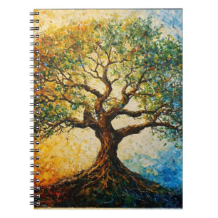 Caderno Espiral Árvore do Conhecimento - Pintura a óleo