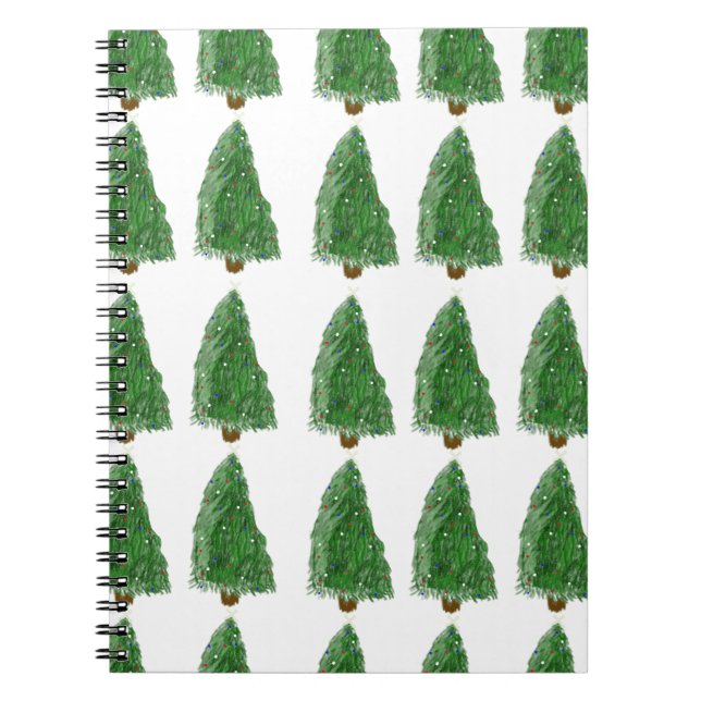 Caderno Espiral árvore do Feliz Natal (Frente)