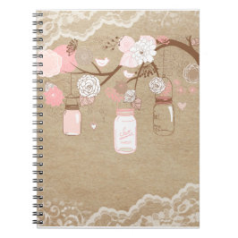 Caderno Espiral Árvore do frasco de serapilheira do país & de