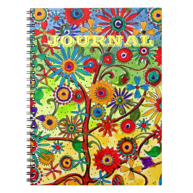Caderno Espiral Árvore do jornal da vida (Frente)