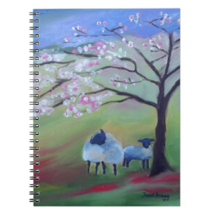 Caderno Espiral Árvore dos carneiros e de cereja