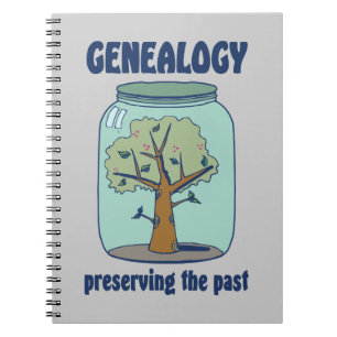 Caderno Espiral Árvore genealógica que preserva o passado