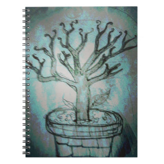 Caderno Espiral árvore morto bonsai