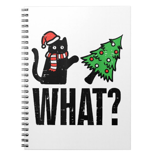 Caderno Espiral Árvore Natal Dançando Xmas Engraçado (Frente)