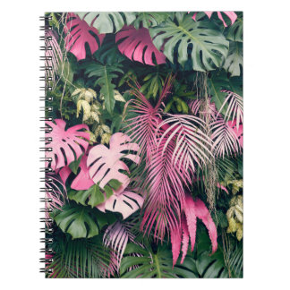 Caderno Espiral Árvores de fundo do Cheio tropical