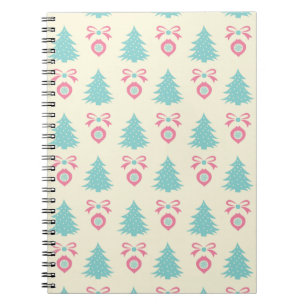 Caderno Espiral Árvores de Natal, Arcos e Padrão Retroativo
