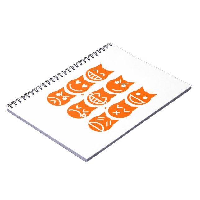 Caderno Espiral As 9 Vidas do Gato Emoji (Left Side)