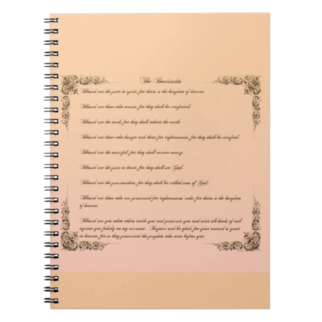 Caderno Espiral As Beatitudes (Frente)