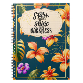 Caderno Espiral As estrelas não brilham sem o notebook escuro