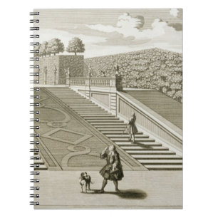 Caderno Espiral As etapas ao terraço do jardim, palácio do