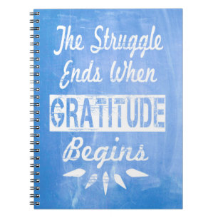 Caderno Espiral As extremidades do esforço quando a gratitude