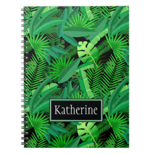 Caderno Espiral As folhas de palmeiras tropicais adicionam seu
