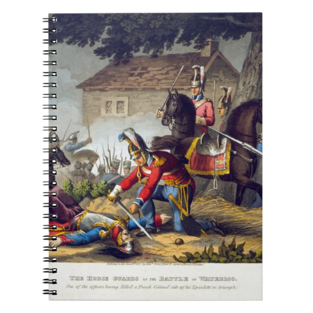 Caderno Espiral As guardas de cavalo na batalha de Waterloo, (Frente)