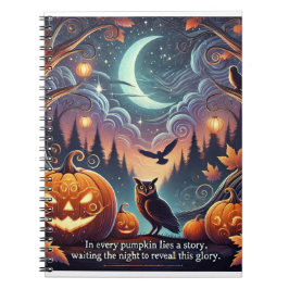 Caderno Espiral As histórias escondidas das abóboras do Halloween