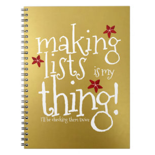 Caderno Espiral As listas de fazeres são minha coisa, Santas malva