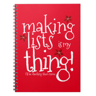 Caderno Espiral As listas de fazeres são minha coisa, Santas malva